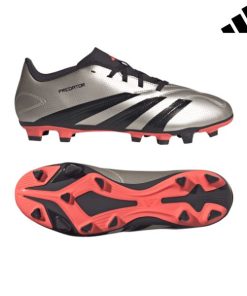Adidas Football boots predator club fxg firm ground (Size: 4, Colour: Silver/Black/Orange)