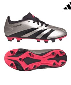 Adidas Football boots predator club l fxg j firm ground (Size: 1, Colour: Silver/Black/Orange)