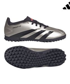 Adidas Football boots predator club l tf j turf ground (Size: 1, Colour: Silver/Black)