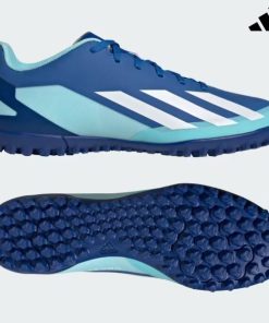 Adidas Football boots x crazyfast.4 tf turf ground (Size: 8, Colour: Royal/Sky/White)
