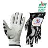 Birdie golf Golf gloves left hand leather (ordinary) lh (Size: L, Colour: White/Black)