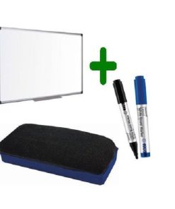 Imported Magnetic White Board 120cm x 120cm With Free Duster And 2 Markers