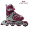 Joerex Skates In-Line Adjustable (Colour: Pink, Size: 30_33)