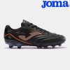 Joma Football boots aguila firm ground (Size: 6, Colour: Black/Orange)