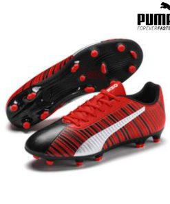Puma Football Boots Fg/Ag One 5.4 Moulded Snr (Colour: Black/Red, Size: 6)