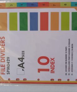 PVC File Folders Index 1-10