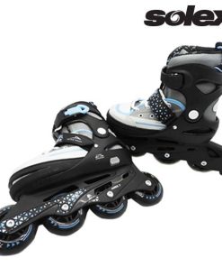Solex Skates In-Line Fitness Fur Kinder (Size: 29_33, Colour: Black/Grey/Sky)