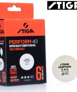 Stiga Table tennis balls perform 40+ 3* comp ittf approved white (pkt of 6) 1113-2110-06