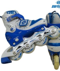 Super-K Skates In-Line Adjustable (Colour: Blue, Size: 30_33)