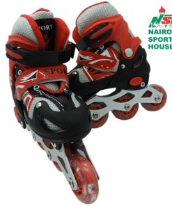 Xmbt Skates in-line adjustable (Size: 31_34, Colour: Red)